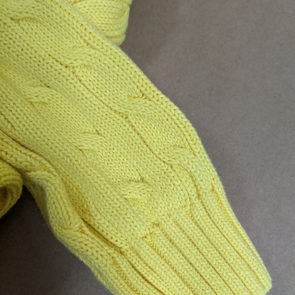 Polo Ralph Lauren Yellow Cable Knit Long Sleeve Sweater - Yellow - Large - Picture 12 of 15